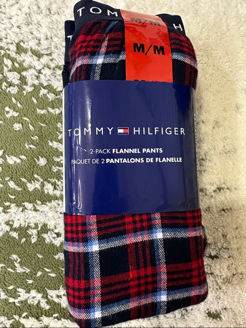Tommy Hilfiger Red & Navy Plaid Flannel Pants - 2-Pack
